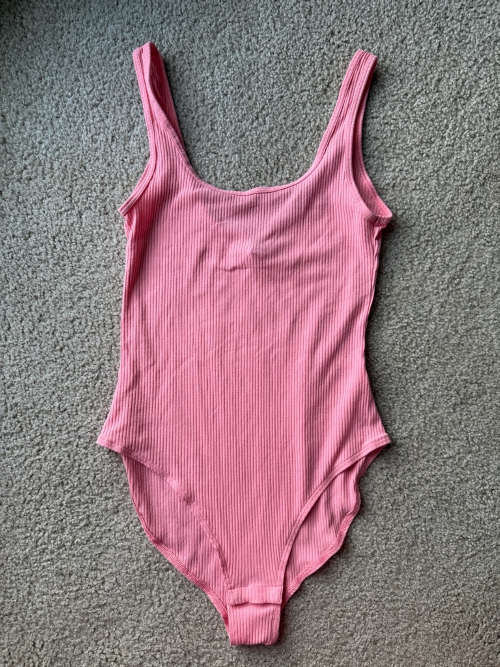 Old Navy Pink Ribbed Scoop-Neck Bodysuit